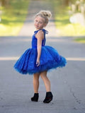 Beautiful Ball Gown Scoop Neck Tulle Appliques Lace Short/Mini Different Flower Girl Dresses