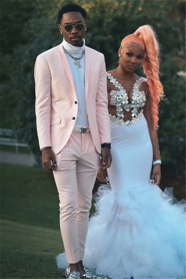 Best-Fit Pink Bespoke Wedding Suit for Groom 2024