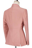 Best-Fit Pink Wedding Blazer with Peaked Lapel and Ruffles for Groom