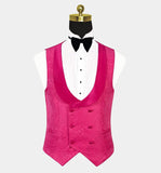 Best One-Button Pink Wedding Suit for Groom