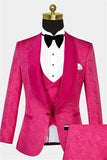 Best One-Button Pink Wedding Suit for Groom