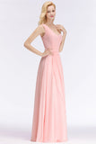 Chic One-shoulder Ruffle Sleeveless Bridesmaid Dress Affordable Online-Babyonlines