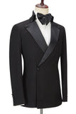 Elegant Black Ring Bearer Suit with Peaked Lapel