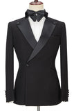 Elegant Black Ring Bearer Suit with Peaked Lapel