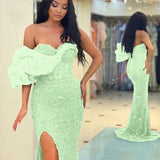 Gorgeous Off-The-Shoulder One Shoulder Sweetheart Mermaid Evening Dress with Sequins