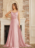 High Split Shiny Floor-Length Dresses with Spaghetti Straps - Babyonlines