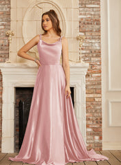 High Split Shiny Floor-Length Dresses with Spaghetti Straps - Babyonlines