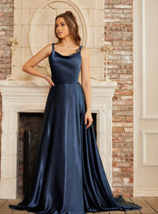 High Split Shiny Floor-Length Dresses with Spaghetti Straps - Babyonlines