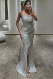 Luxurious Silver Strapless Prom Dress Mermaid