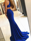 Sheath/Column Prom Dresses with Split Front and Scoop Neck