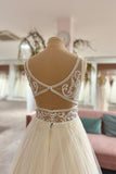 Sweetheart A-Line Floor-Length Tulle Wedding Dress with Lace Appliques