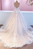 Sweetheart Backless A-Line Wedding Dress with Ruffles, Lace Appliques, and Tulle