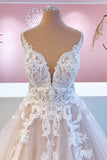 Sweetheart Backless A-Line Wedding Dress with Ruffles, Lace Appliques, and Tulle