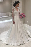 Sweetheart Long Sleeve Lace Appliques Mermaid Wedding Dress