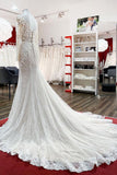 Sweetheart Princess Wedding Dress Long Sleeves With Appliques Lace