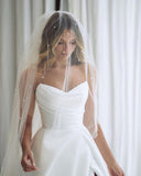 Sweetheart Satin A-Line Floor-Length Wedding Dress with Slit and Ruffles