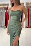 Sweetheart Sleeveless Mermaid Evening Dress with Split