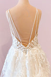 Sweetheart Spaghetti Strap Floor-Length Wedding Dress with A-Line Tulle