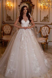 Sweetheart Tulle Ball Gown Wedding Dress with Floral Embroidery