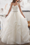 Sweetheart Tulle Wedding Dress with Ruffles