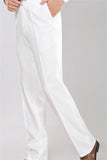 White Shawl Lapel Jacquard Reception Suit - Two Pieces for Groom