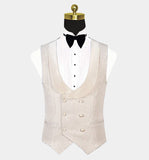 White Shawl Lapel Wedding Tuxedo - Three-Piece Set, Online