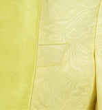 Yellow Jacquard Morning Suit - Three Pieces Notch Collar