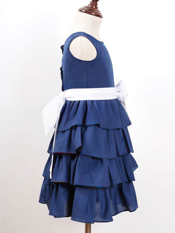 A-line Scoop Neck Chiffon Sashes / Ribbons Flower Girl Dresses for Ankle-length