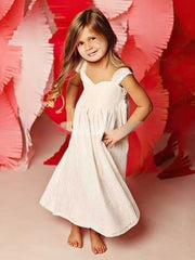 A-Line Sweetheart Lace Ankle-Length Ruffles Flower Girl Dresses