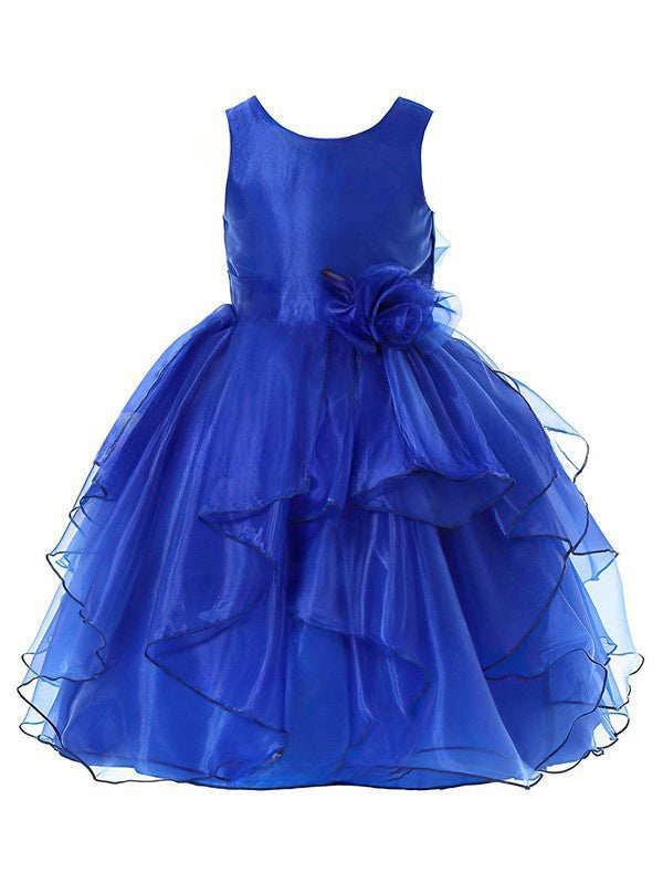 Beautiful Flower Girl Dresses with Scoop Neck and Organza Floor-length Sashes / Ribbons