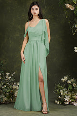 Bridesmaid Dress Side Split Long Chiffon-Babyonlines