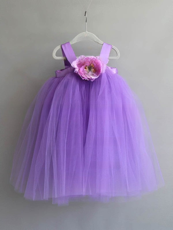 Fabulous A-line Square Neckline Tulle Flower Girl Dresses