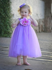 Fabulous A-line Square Neckline Tulle Flower Girl Dresses