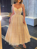 Glitter Sweetheart Ball Gown Prom Dress for Ankle-length Style