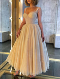 Glitter Sweetheart Ball Gown Prom Dress for Ankle-length Style