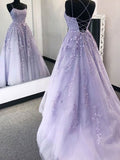 Gorgeous Lace Prom Dress - Ball Gown/Princess Sweep Train Scoop Neck Tulle Appliques