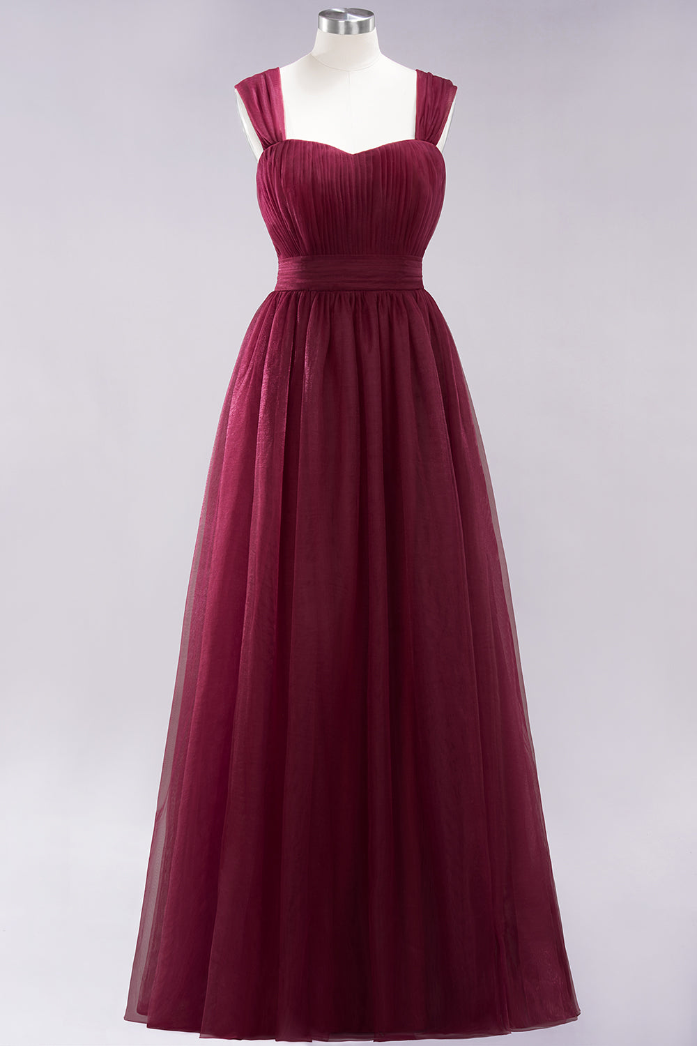 Gorgeous Sweetheart Straps Ruffle Burgundy Bridesmaid Dresses Online-Babyonlines