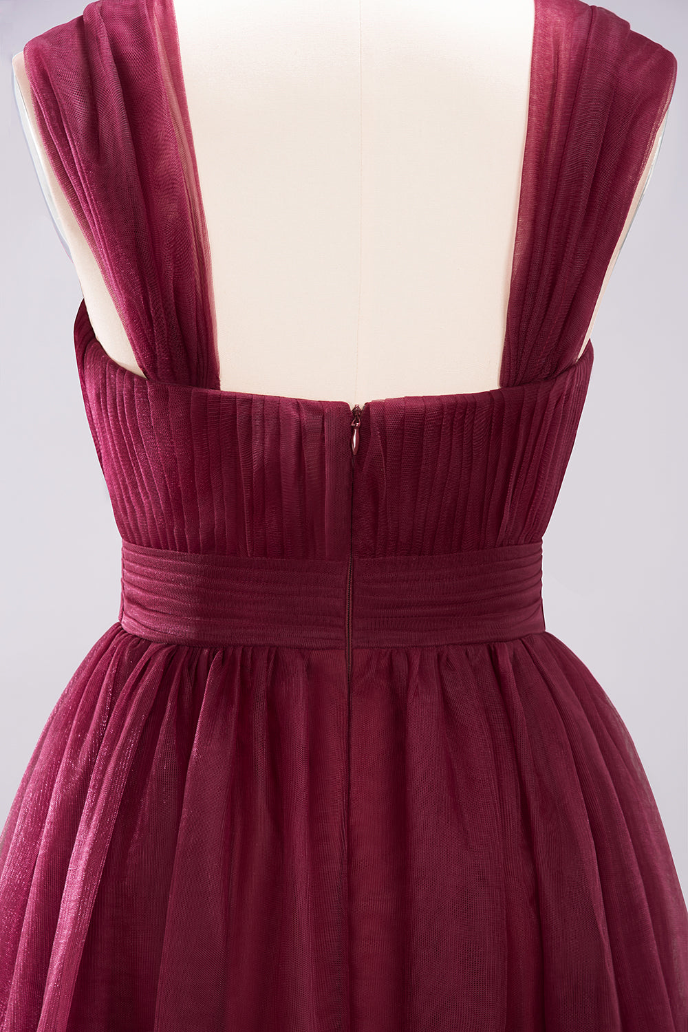 Gorgeous Sweetheart Straps Ruffle Burgundy Bridesmaid Dresses Online-Babyonlines