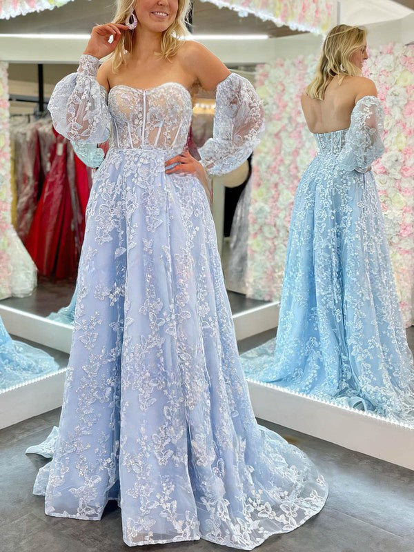 Lace Appliques Sweetheart Ball Gown for Princesses