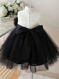 Scoop Neck Tulle Ball Gown Flower Girl Dresses for Ankle-length Look