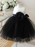 Scoop Neck Tulle Ball Gown Flower Girl Dresses for Ankle-length Look