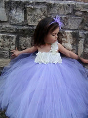 Stunning Flower Girl Dresses - One Shoulder Empire Tulle Floor-length Flower(s)