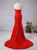 Trumpet/Mermaid Sweetheart Jersey Prom Dress with Sweep Train