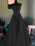 V-neck Satin Floor-length Ruffles Prom Dresses - Ball Gown Style